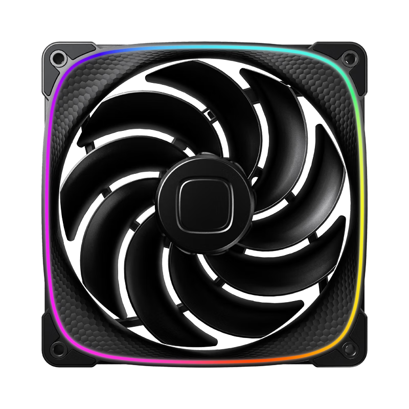 GeometricFuture Longshen 2503B-14CM Case Fan, Cooling Fan 14CM, ARGB Light Synchronization, PWM Speed Control, Smart Daisy-Chaining, Black, Forward, Single Pack