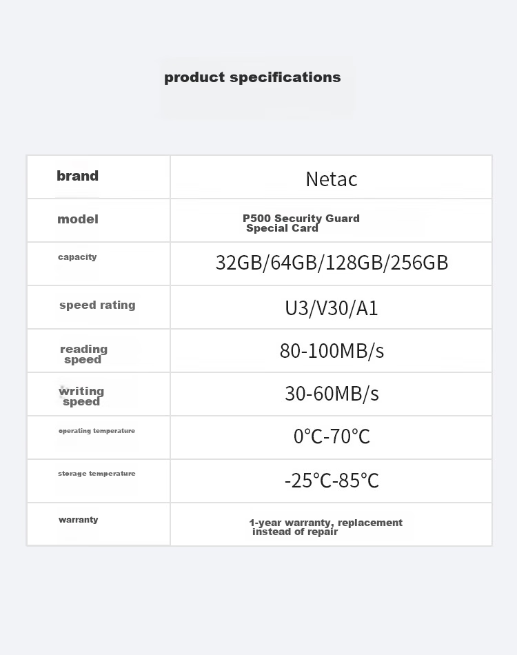 Netac 128GB TF (MicroSD) Memory Card A1 U3 V30 4K Dash Cam Dedicated Surveillance Card Compatible with 360, Hikvision, Lingdu Daidai, And Others 9
