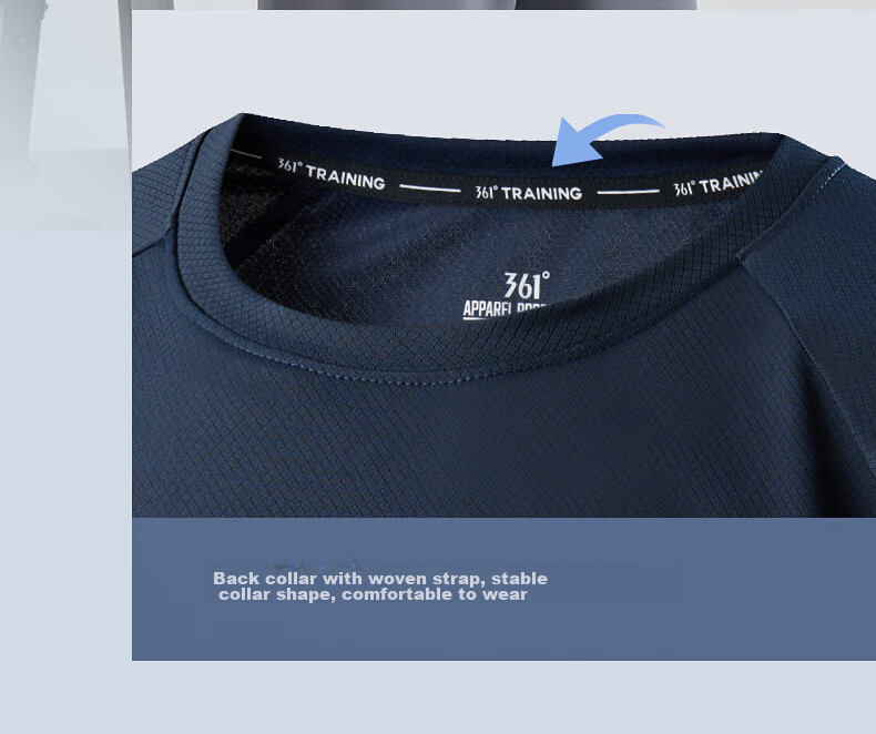 361° Men's Short-Sleeve T-Shirt, Summer Quick-Dry, Loose-Fitting, Athletic, Running, Fitness, Casual Top, Half-Sleeve, 652524101-6 19