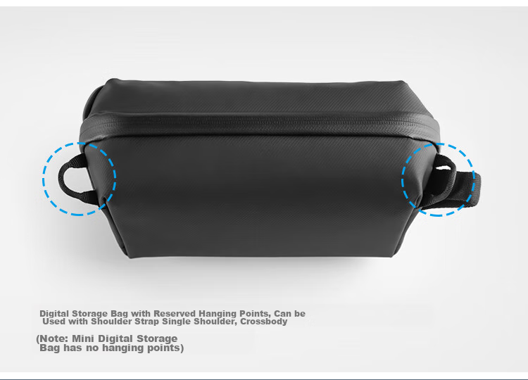 PGYTECH Digital Storage Bag, Camera Accessories Organizer, Memory Card Hard Drive Cable Power Bank Travel Storage Pouch, Handheld Portable Storage Bag (Twilight Black) 9