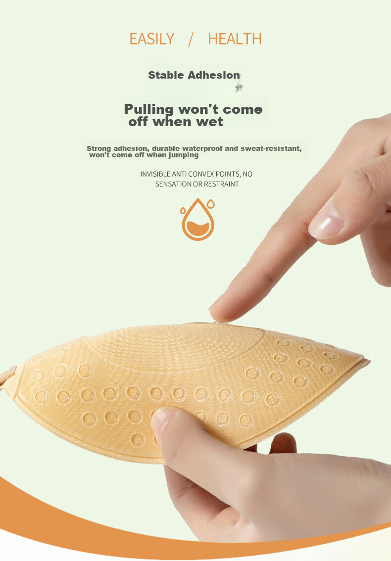 LangSha Silicone Breast Pads, 2024 New Invisible Bra, Push-Up Breast Pads, Wedding Dress, Women's Small Breast Nipple Covers, Beautiful Back Underwear 6