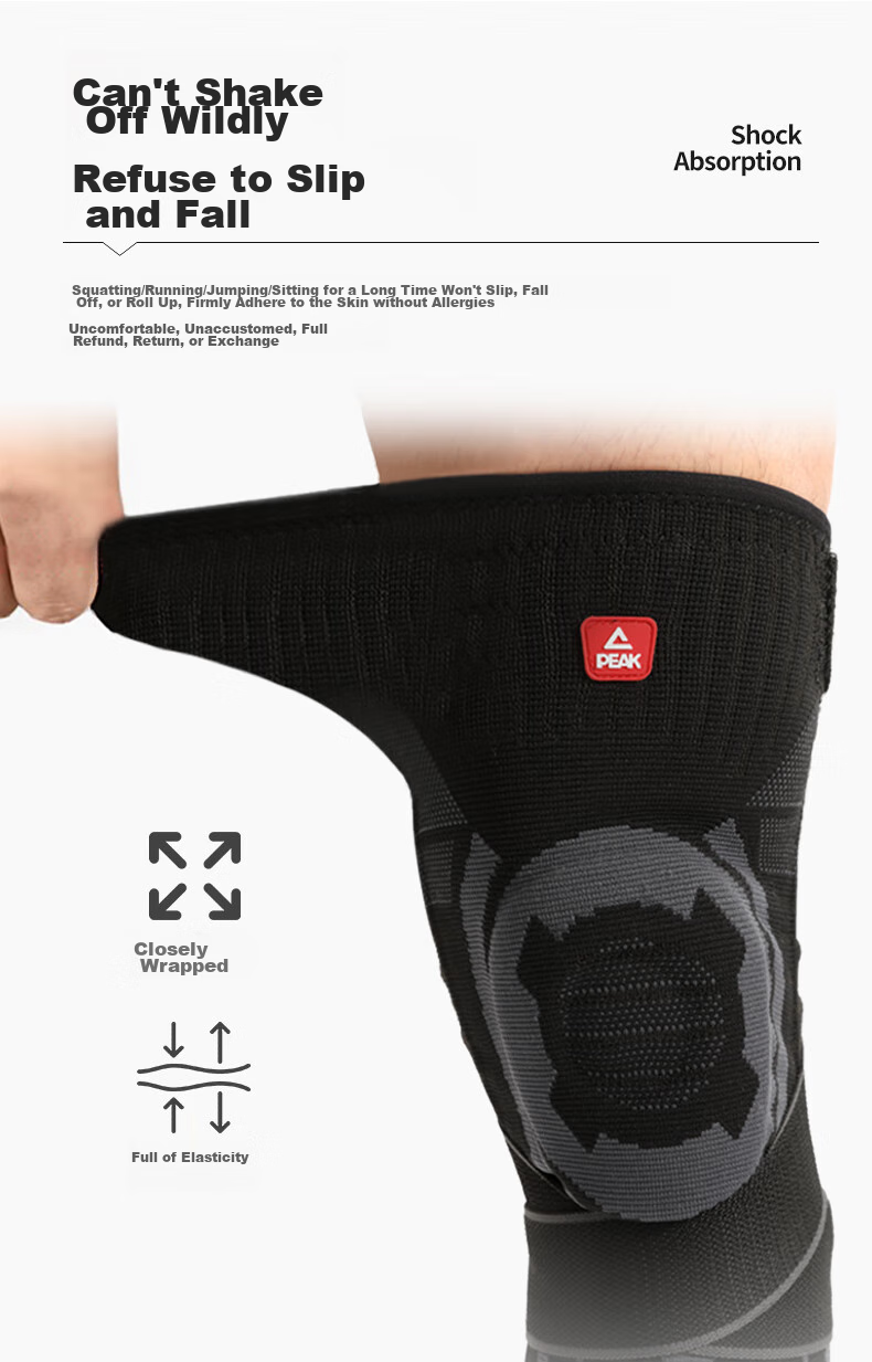 PEAK Knee Brace for Sports, Running, Basketball, Meniscus Protection, Patellar Strap for Men And Women, Hiking, Badminton Knee Support, Size XL 10