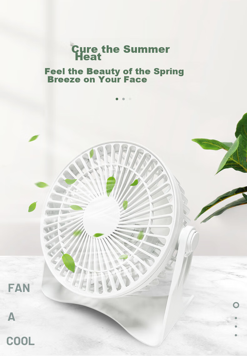 ALittleFlower [Desktop Fan] Desktop Fan, Small Quiet Fan, Latest 2026 Model with Ultra-Long Battery Life, Portable for Dormitory, Office And Students, USB Rechargeable 5