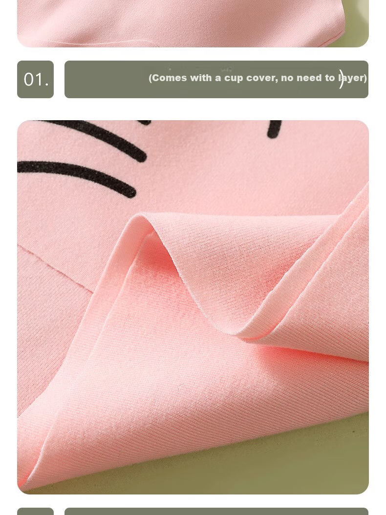 YUZHAOLIN Children's Thermal Vest for Girls with Chest Pads, Seamless Wool Silk Bra for Puberty Girls Aged 9-12 And 16 16