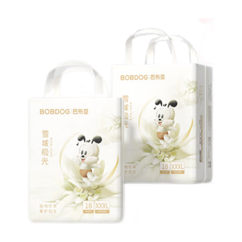 BOBDOG [No Melamine Detected] Snow Aurora Pull-Up Diapers XXXL36, Quick-Drying, Breathable, Baby Diapers, Dry And Comfortable