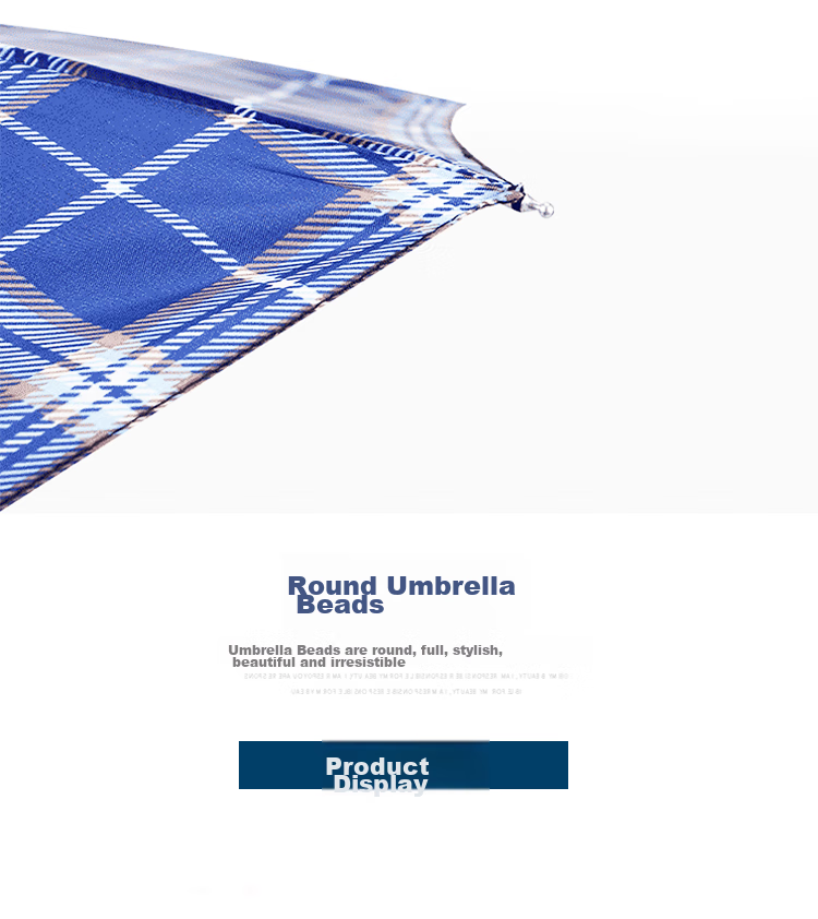 Tiantangshan Windproof And Rainproof Umbrella, Three-Fold Portable Folding Water-Resistant Sun And Rain Dual-Use Umbrella, Business Umbrella for Men And Women, Plaid Blue Navy 5