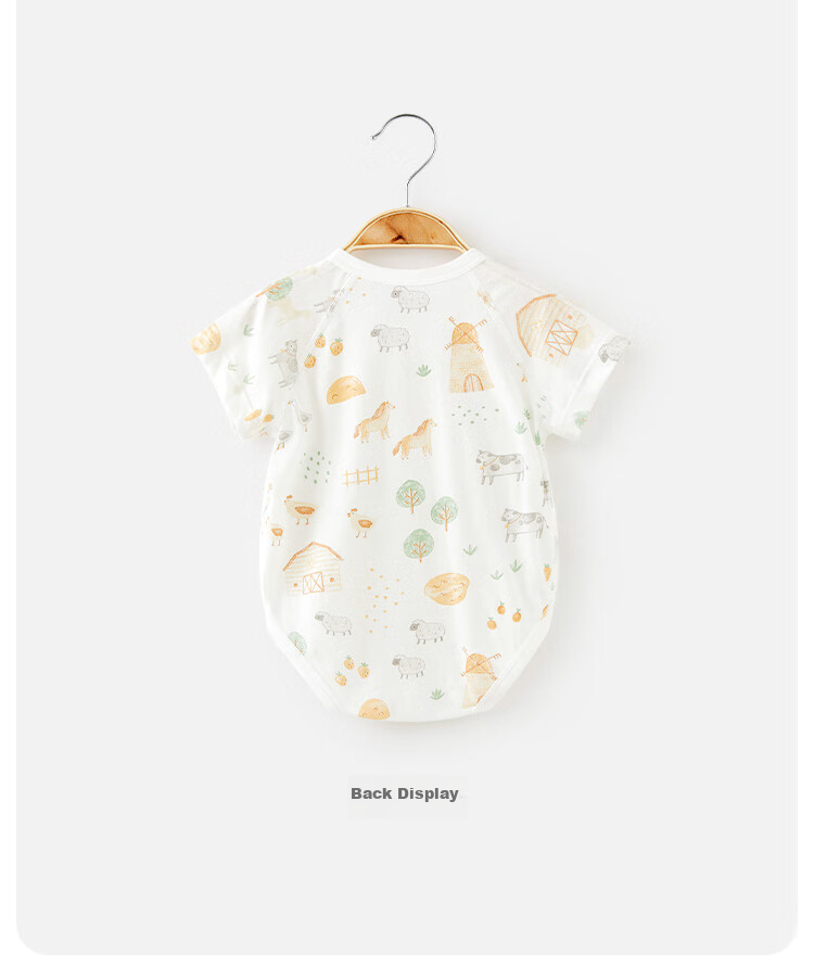 Wismorni Infant Short-Sleeve Bodysuit, Summer Thin Style, Baby Romper, Triangle Onesie, Summer Sleepwear 18