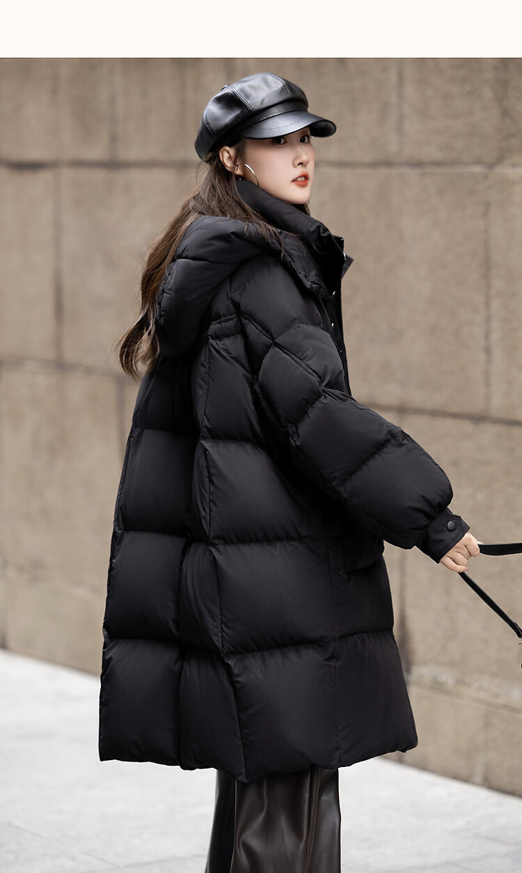 Dme [Light Life] Winter 50D Cotton-Feel Faux Memory Duck down Large Patch Pocket Petite Women's Down Jacket Coat 16