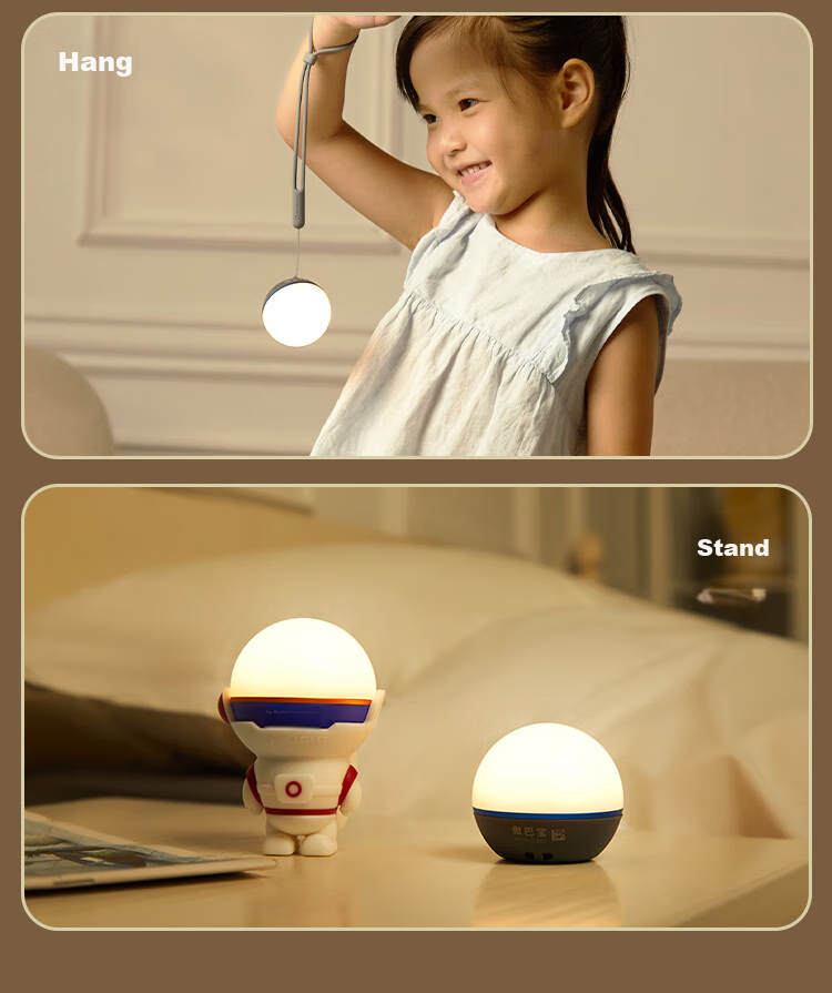 OLIGHT Aolai Little Round C Bedroom Sleep Lamp Bedside Atmosphere Light Outdoor Camping Magnetic Night Light for Girls Kids Birthday Gift 11