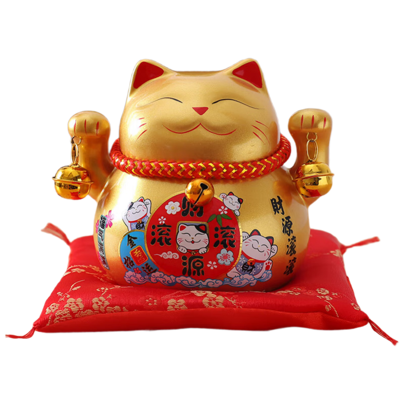 Bangu Mountain Ceramic Lucky Cat Figurine Coin Bank Home Creative Handicraft Gift Birthday Christmas