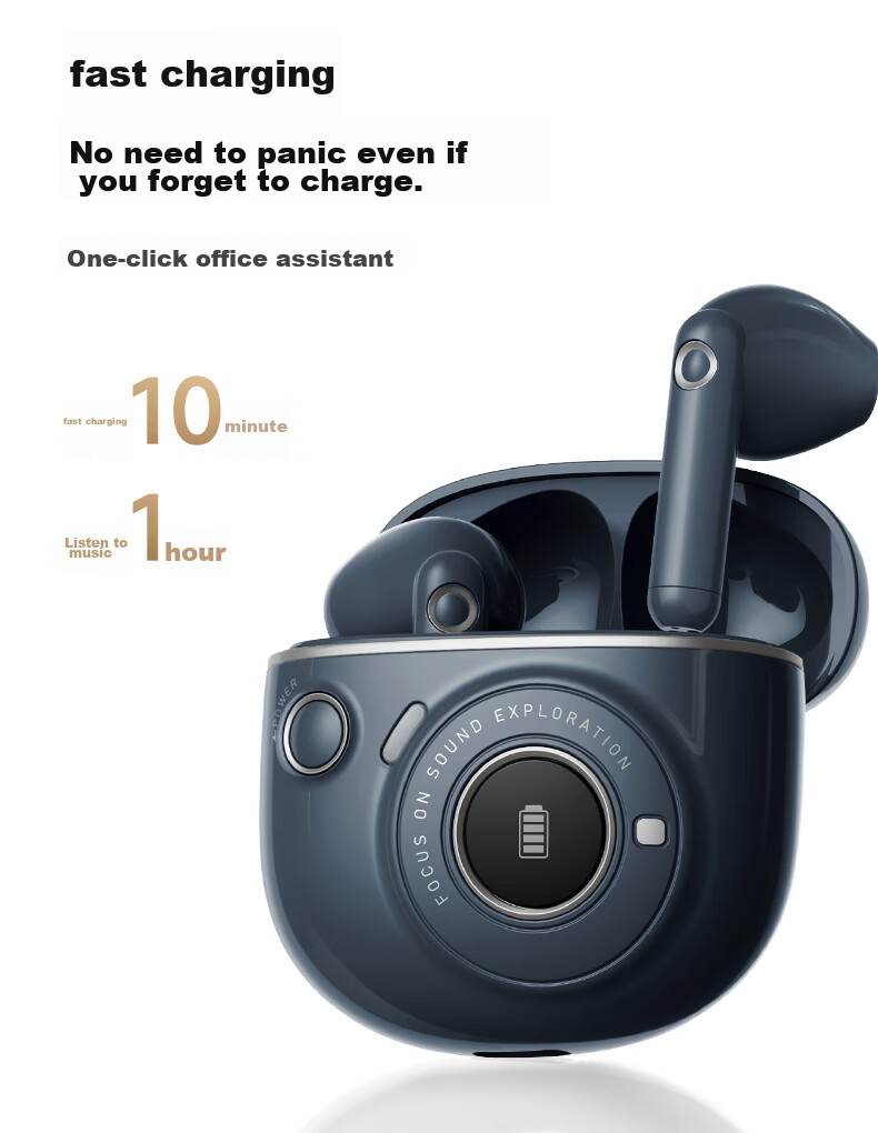 EDIFIER TO-U3 Plus True Wireless Bluetooth Earphones, Semi In-Ear Design, Retro Style, Gift Box, Compatible with Apple, Huawei, Xiaomi, OPPO Phones, Twilight Blue, Graduation Gift 24