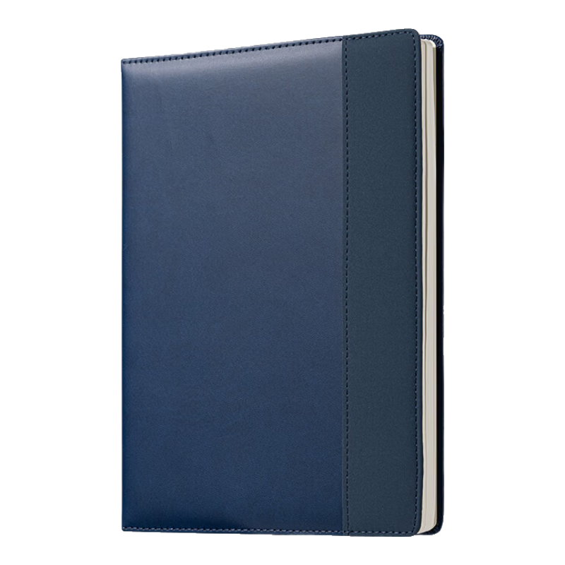 Deli 25K/160 Sheets Notebook Leather Cover Journal Planner Diary Soft Copy Book Blue 7921
