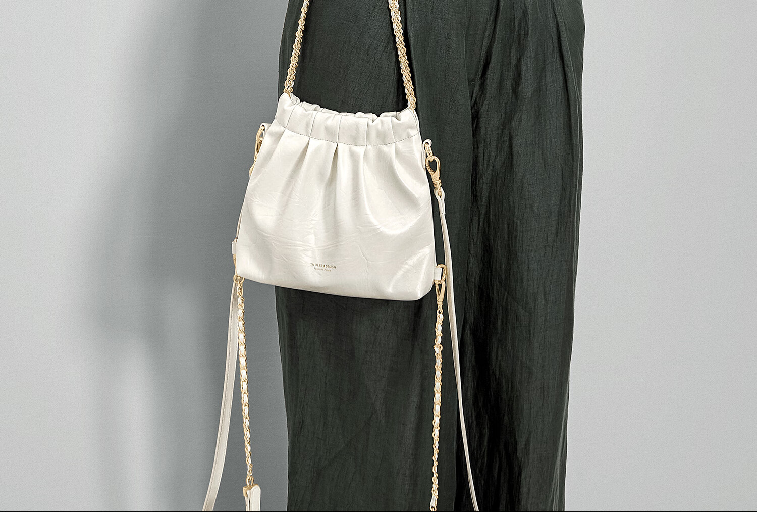 Cnoles Women's Handbag, 2026 Latest Style, Ladies' Single And Double Shoulder Crossbody Small Bag, Light Luxury High-End Brand, Hobo Bag, White 14