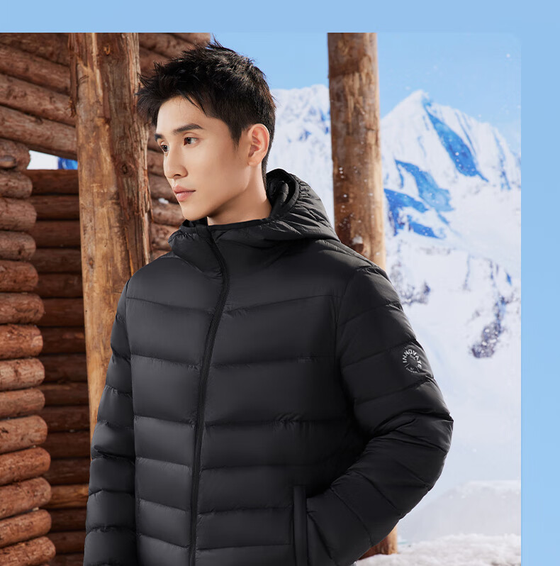 361° Men's Down Jacket Autumn Winter New Lightweight Short Warm Hooded Sports Inner Layer 652544302D-4 18