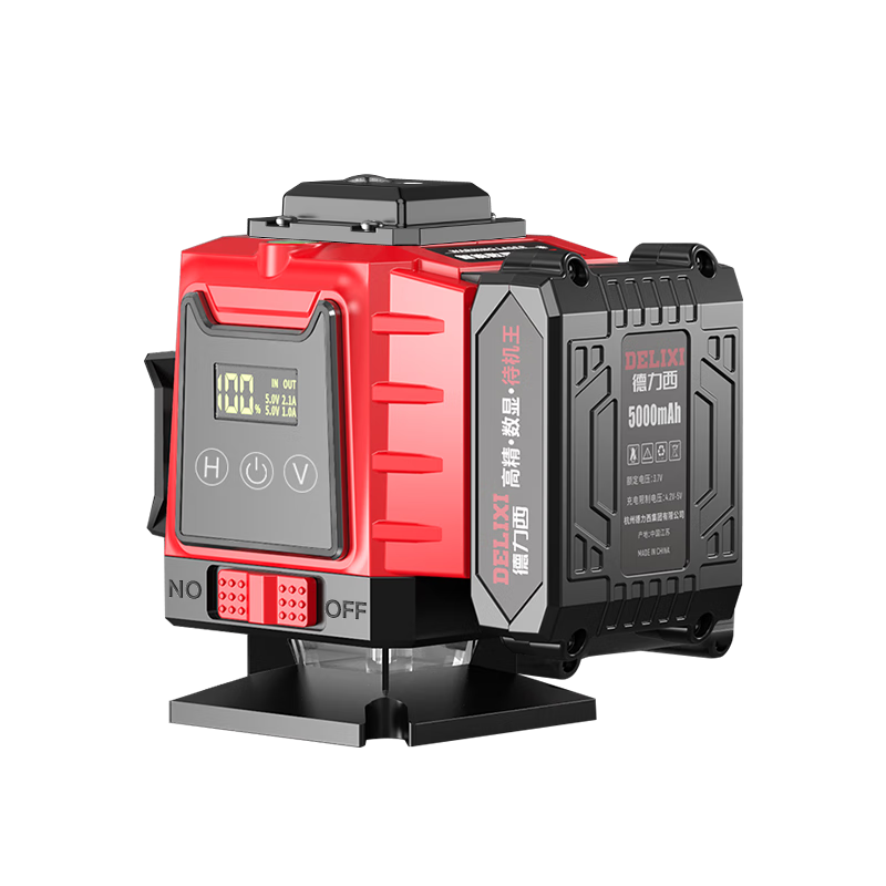 DELIXI ELECTRIC Green Light 12-Line Laser Level, High-Precision Strong Light Fine Line Automatic Leveling Wall-Mounting Instrument for Outdoor And Home Use