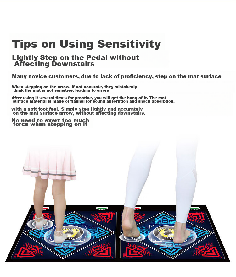 HongTai Double-Person Wireless Dance Mat, Home TV Dance Machine, Game Motion Sensing Hand And Foot Dancing, Leg Beautifying, Children's Running Mat 6