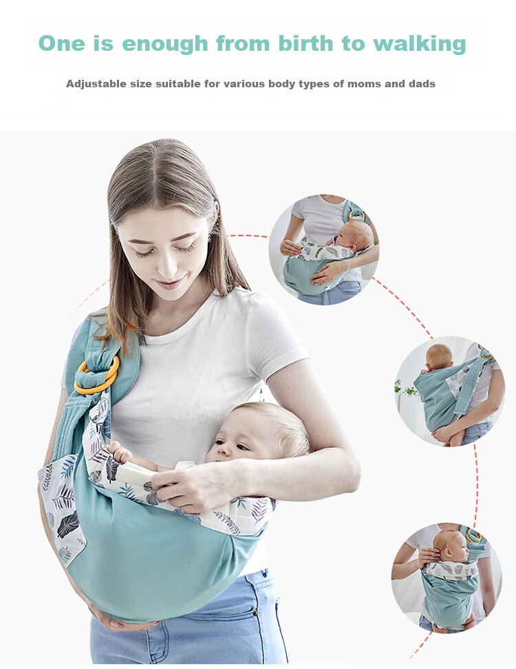 Aibaoshi Baby Carrier Mesh Breathable Multifunctional Nursing Cloth Horizontal Front-Facing Baby Carrier M629 with Drool Bib 10