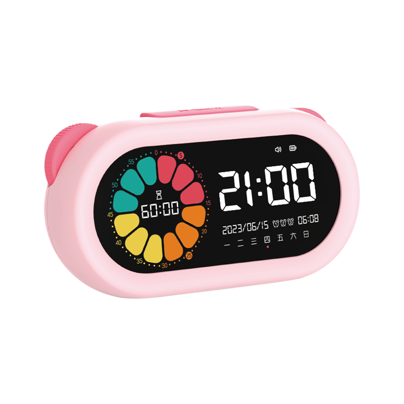 M&G Stationery Visual Timer Pink, Study Self-Discipline Children's Smart Alarm Clock, Student-Specific Timer, Check-In Time Management Tool, Birthday Gift for Girls, Back-To Stationery