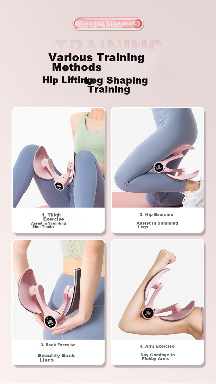 XTEP Pelvic Floor Trainer Leg Exerciser for Men And Women, Thigh Lifters, Kegel Leg Fitness Yoga Equipment, Leg Beauty Device Counter 20