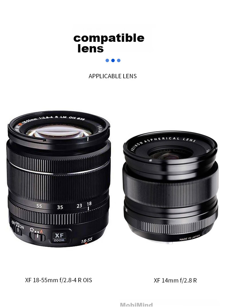 JJC Lens Hood for Fuji XF 18-55 R OIS, 58mm Lens, Compatible with XF 14mm f/2.8 Lens, XT20, XT30, XS10, XA3 6