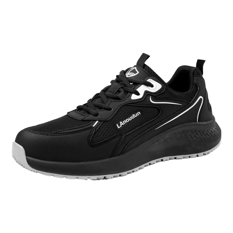 BlueOwl Shield Men's Summer Breathable Anti-Slip Insulated 10KV Anti-Smash Anti-Puncture Safety Electrician Work Shoes D210BK Size 41