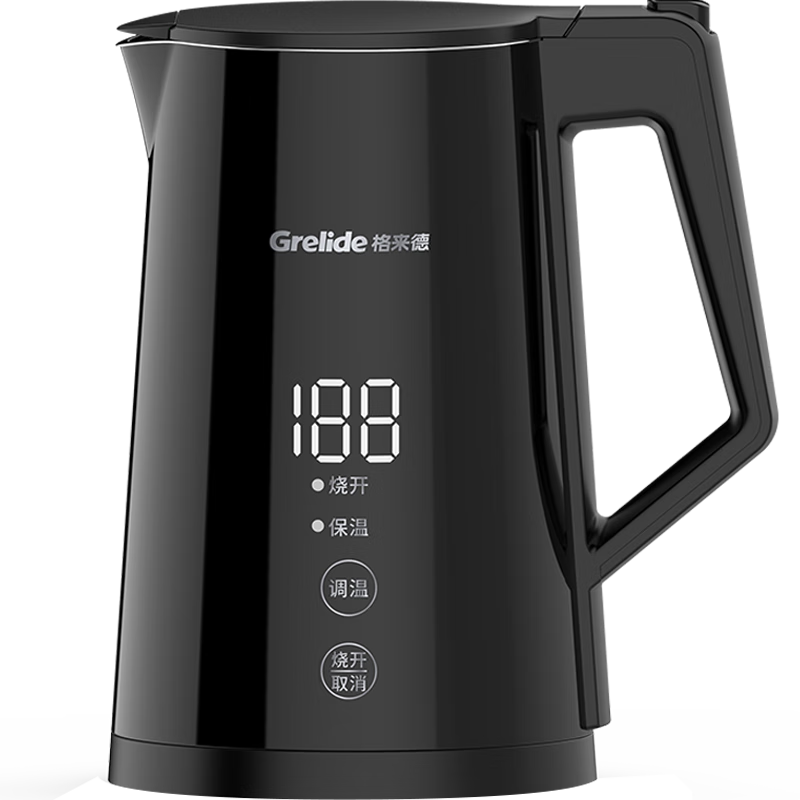Grelide Electric Kettle, Insulated 316L Stainless Steel, Multi-temperature Control, Household Use, 1.7L Capacity, Constant Temperature Hot Water Kettle, Imported Thermostat, Anti-Dry Burning D3815E