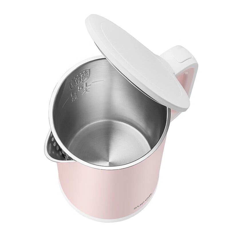 Supor Electric Kettle, Household 304 Stainless Steel Kettle, Double-Layer Insulation, Anti-Scalding, Seamless Integrated Inner Pot, SW-15S02A Electric Kettle Home Appliances