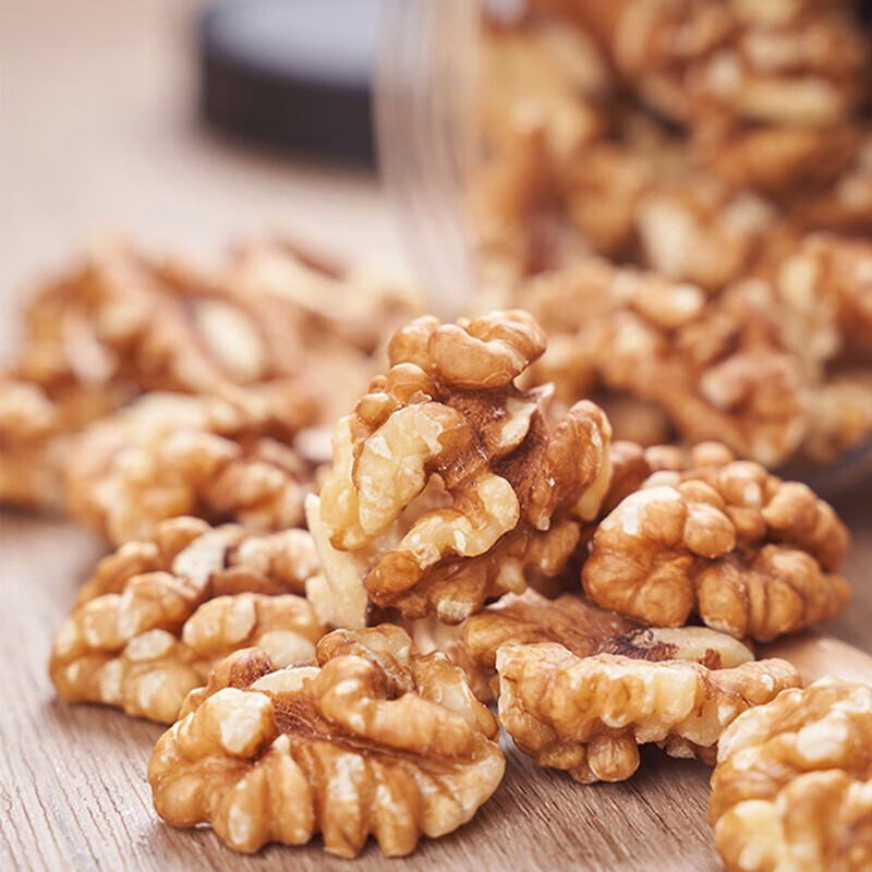 百历坚 罐装核桃仁500g 孕妇儿童休闲零食 每日坚果炒货 新疆纸皮核桃仁