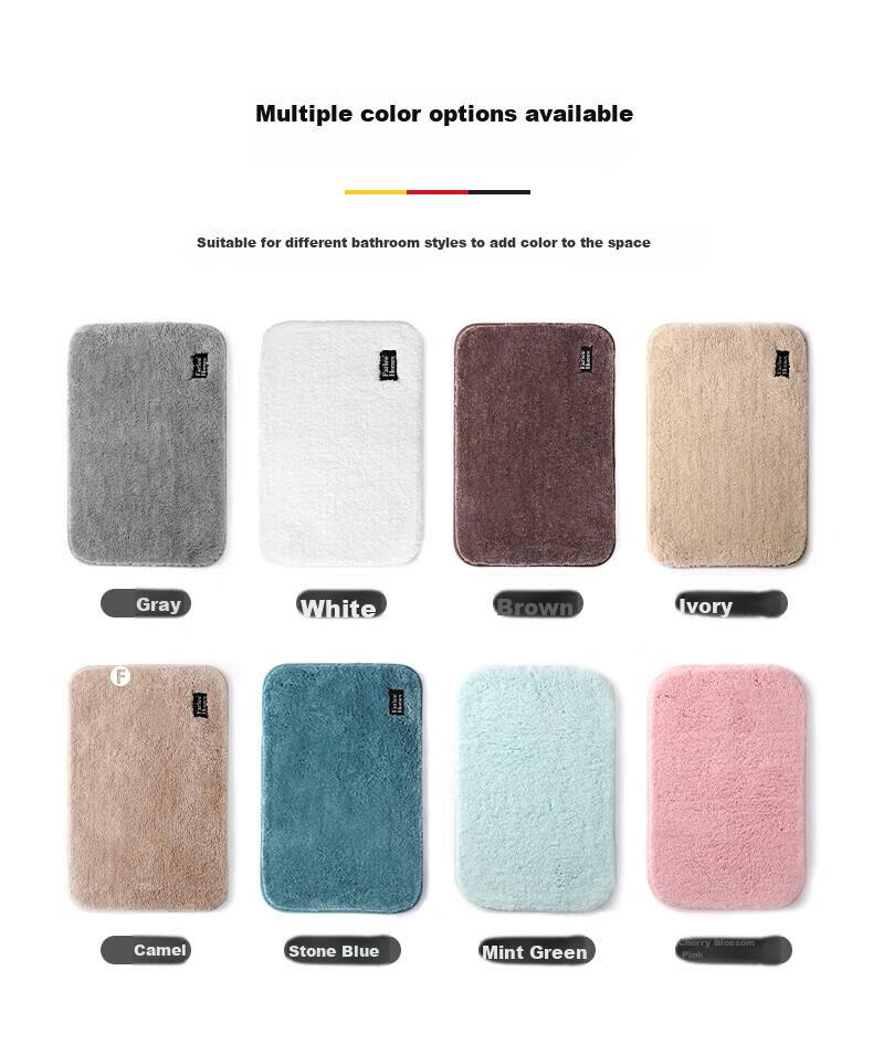 FARLEEHOMES Bathroom Mat, Absorbent Bath Mat, Toilet Entrance Foot Mat, Bedroom Living Room Carpet, Hotel Floor Towel 9