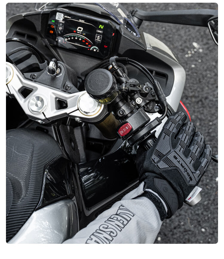 JD Jingzao Cycling Gloves Motorcycle Electric Vehicle Motorcycle Long Finger Men's Silicone Warm Autumn and Winter Thickened Anti-fall L Code 13