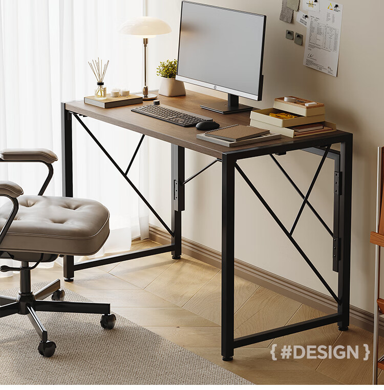 Yicainianhua Foldable Desk, No Installation Required, Study Table for Bedroom Or Living Room, Writing Desk for Office Or Computer Use, Small Student Desk 1215 4