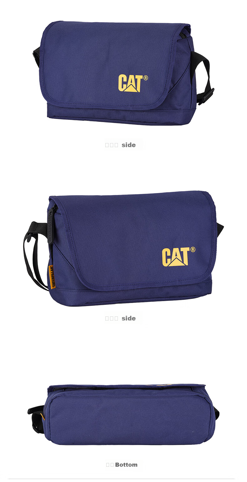 CAT Crossbody Bag, Shoulder Bag, Lightweight Messenger Bag, Casual Satchel, 11-Inch IPad Bag, Trendy Flip-Top Large Capacity Black 84512 10
