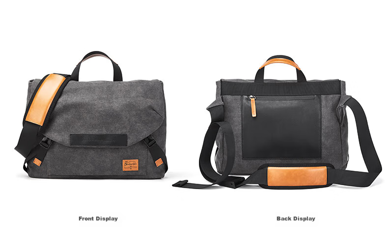 BOSTANTEN Men's Shoulder Crossbody Bag, Trendy Student Backpack, Large Capacity Multifunctional Handbag, Briefcase, Messenger Bag for Me 12