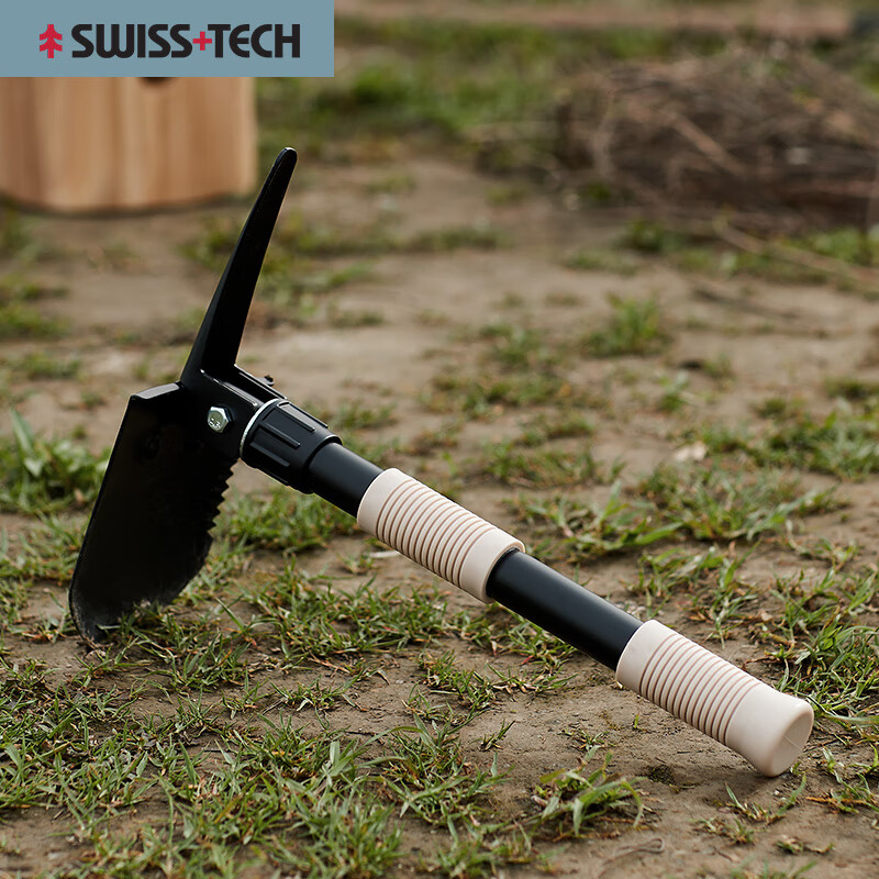 SHEFFIELD Swiss Military Folding Shovel Multi-Functional Small Iron Spade Hoe Outdoor Camping Fishing Shovel Car-Mounted