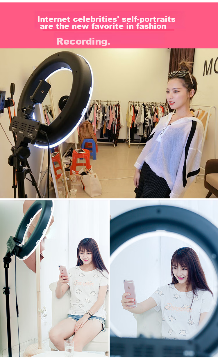 Hakutatz 55cm Live Streaming Fill Light, Beauty Enhancing, Skin Softening, Face Slimming LED Ring Light, TikTok Influencer Photography Lighting Equipment, Floor-Standing, Professional Photography Use 13