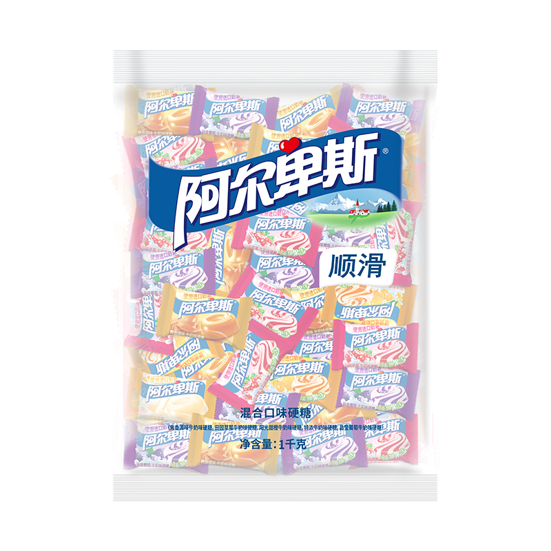 阿尔卑斯 硬糖混合口味1kg 【约260颗】休闲零食儿童水果糖果 节日礼物 