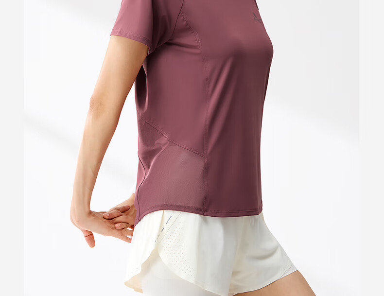 361° Women's Short-Sleeve Summer Clothing, New Cool-Feeling T-Shirt, Sun Protection Shirt, Ice Silk Athletic Running Top 662524116-2 21