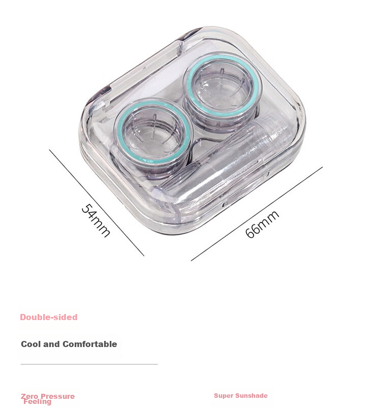JAJALIN Contact Lens Case, Storage Box, Transparent, No Lid, Portable, Simple Minimalist Style, High-End Feel, for Insertion And Removal of Contact Lenses, Care Case 7
