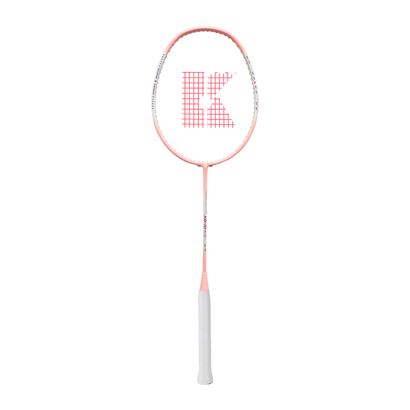 Kumpoo Badminton Racket Single Racket All-Round Ultra-Light Durable Stringed Training Racket KA-111 Pink And White