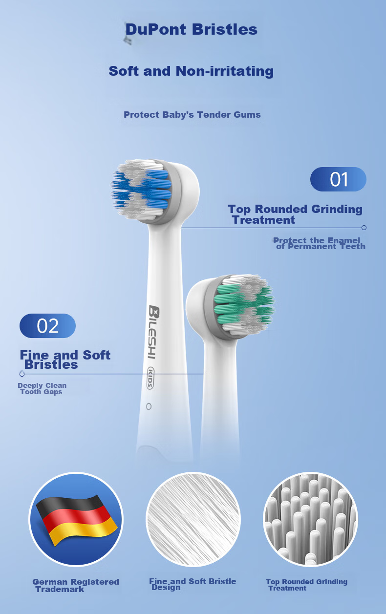 BILESHI Children's Toothbrush with Musical Rotating Rechargeable Electric Toothbrush for Boys And Girls Aged 2-3 Years Old, 6-12 Years Old, Gum Protection, Birthday Gift for Kids 2231 Gree 7