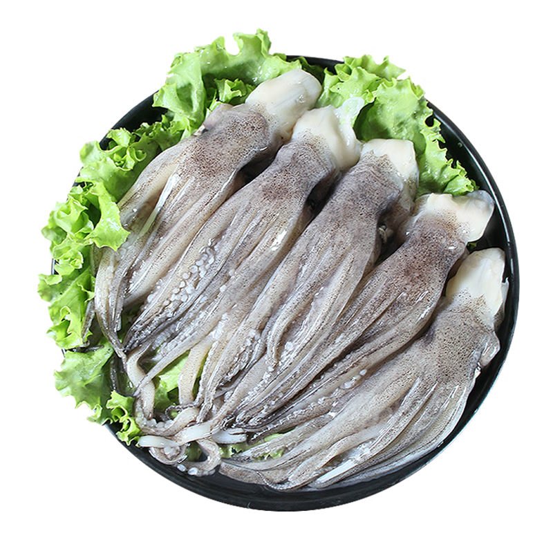 初鲜鲜冻鱿鱼头鱿鱼须 400g 5-7只 铁板鱿鱼烧烤火锅食材 软足送礼