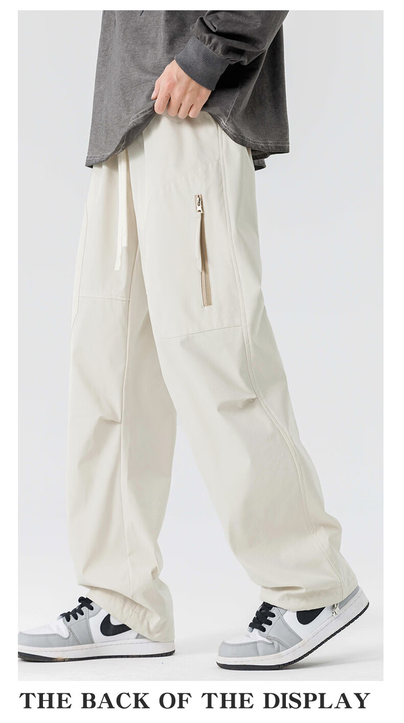 Dingfengbaoluo American-Style Functional Cargo Pants for Men, Summer Versatile Loose-Fit Trendy Outdoor Hiking Casual Trousers DFK35 Apricot Color 2XL 15