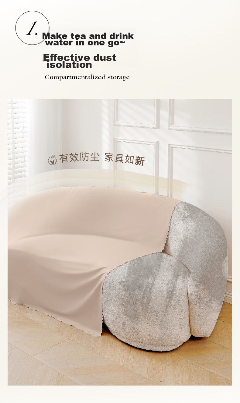 EACHY Home Dust Cover, Sofa Bed Dust Shield, Moving Protection Cloth, Protective Film, Bed Cover, Moisture-Proof Cover, Almond Powder 4