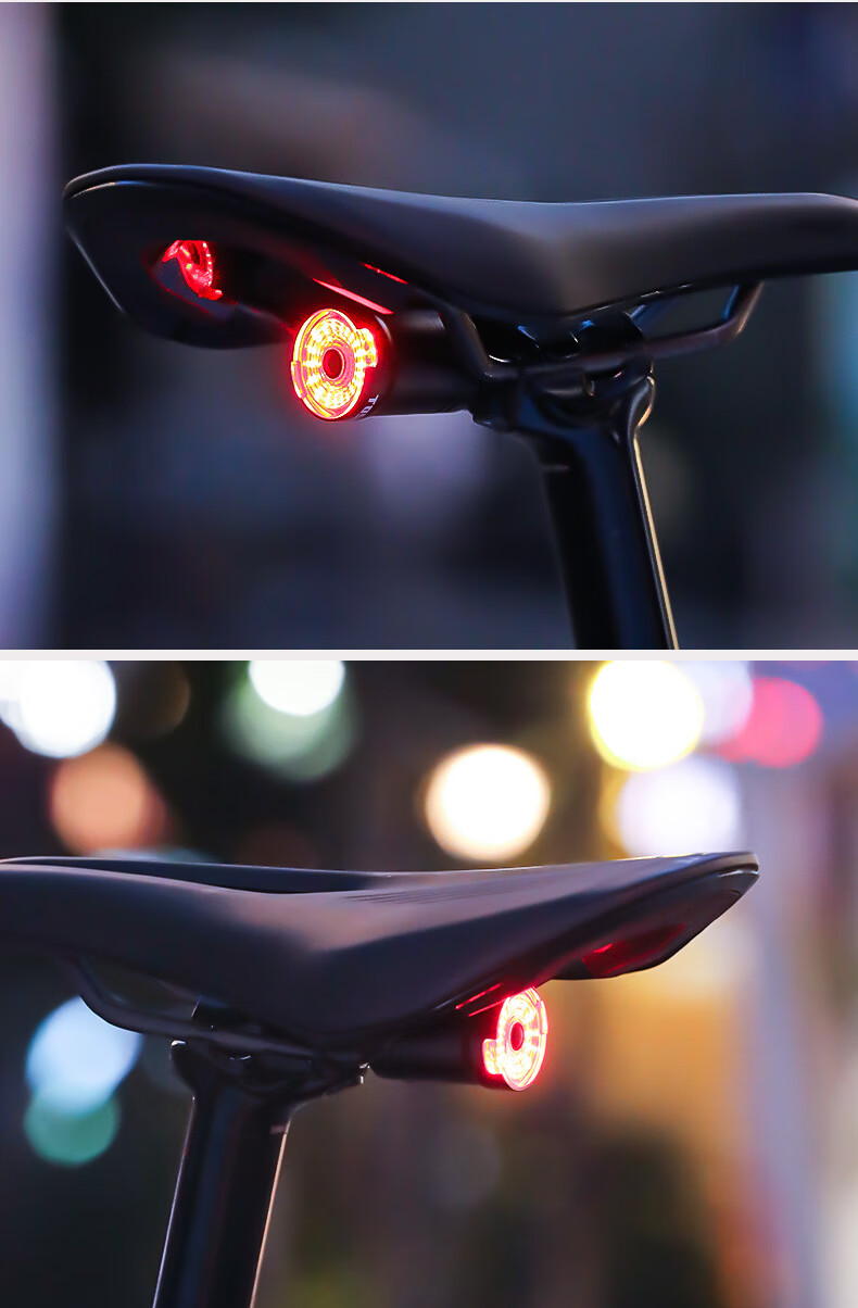 Tasiduizhang Bicycle Taillight, Mountain Bike Sensor Safety Warning Light, High Brightness Flashing Cycling Equipment, Handlebar Model 15