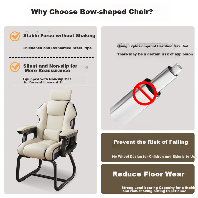 Quanpinwu Computer Gaming Chair, Office Chair, Ergonomic Seat, Executive Sofa Chair, Study Room Comfortable Chair for Long Sitting, Reclining