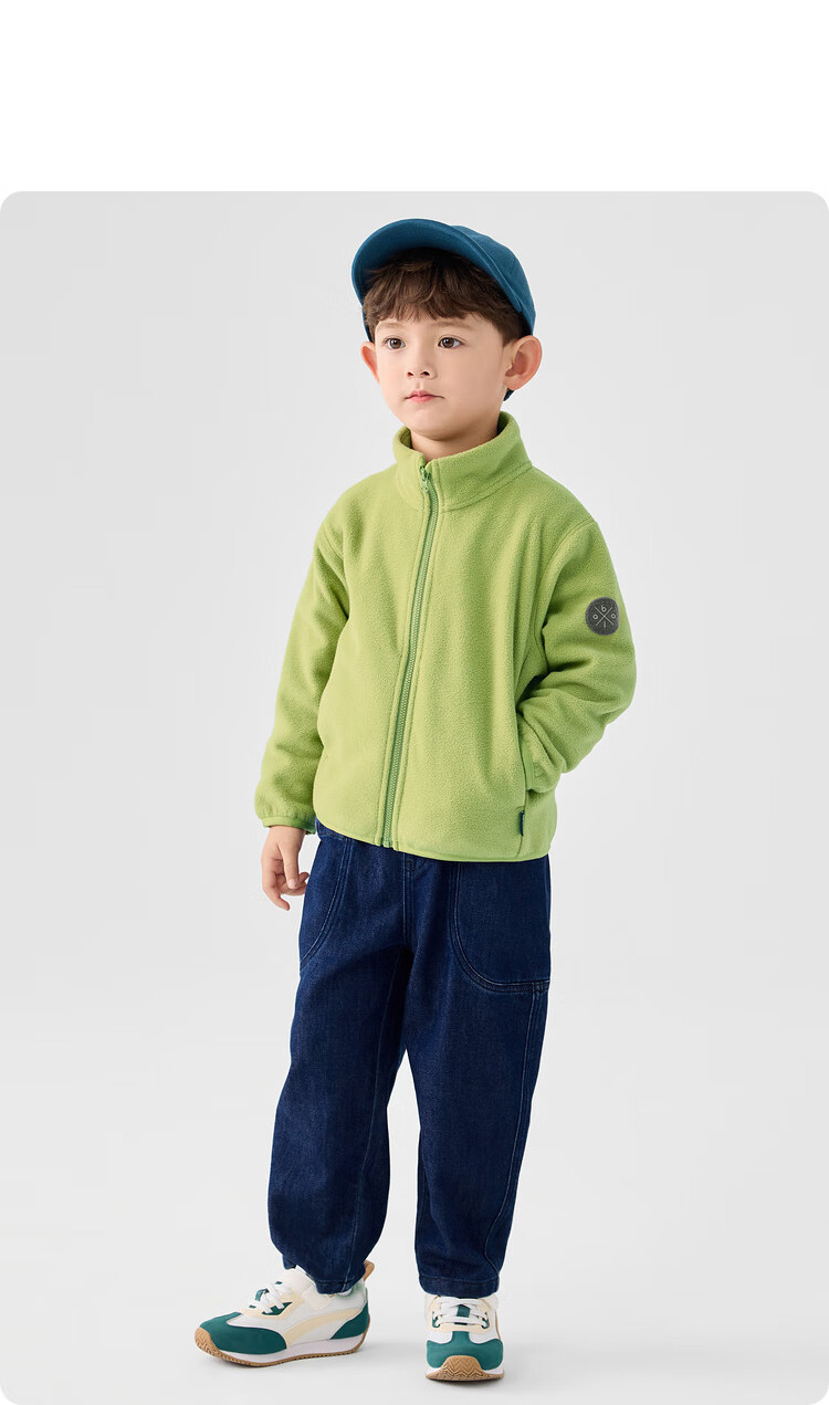 BALABALA Children's Fleece Jacket, Spring And Autumn 2024 Collection, for Boys And Girls, Parent-Child Matching, Anti-Static, 208324105214 15