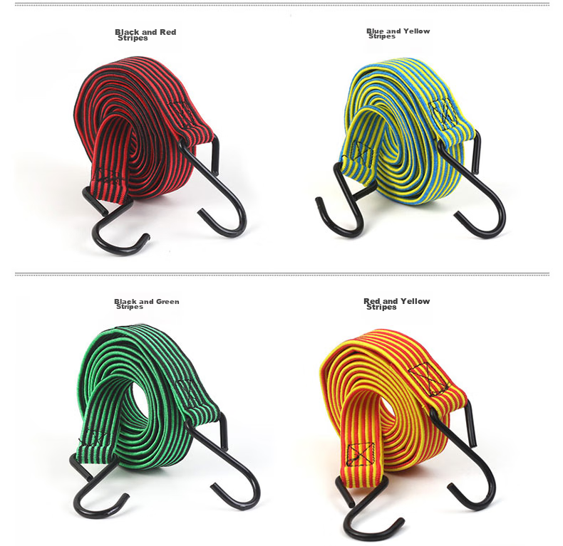 BWNK Bicycle Cargo Rack Luggage Rope Saddle Bag Binding Strap Elastic Cord - Random Color 5