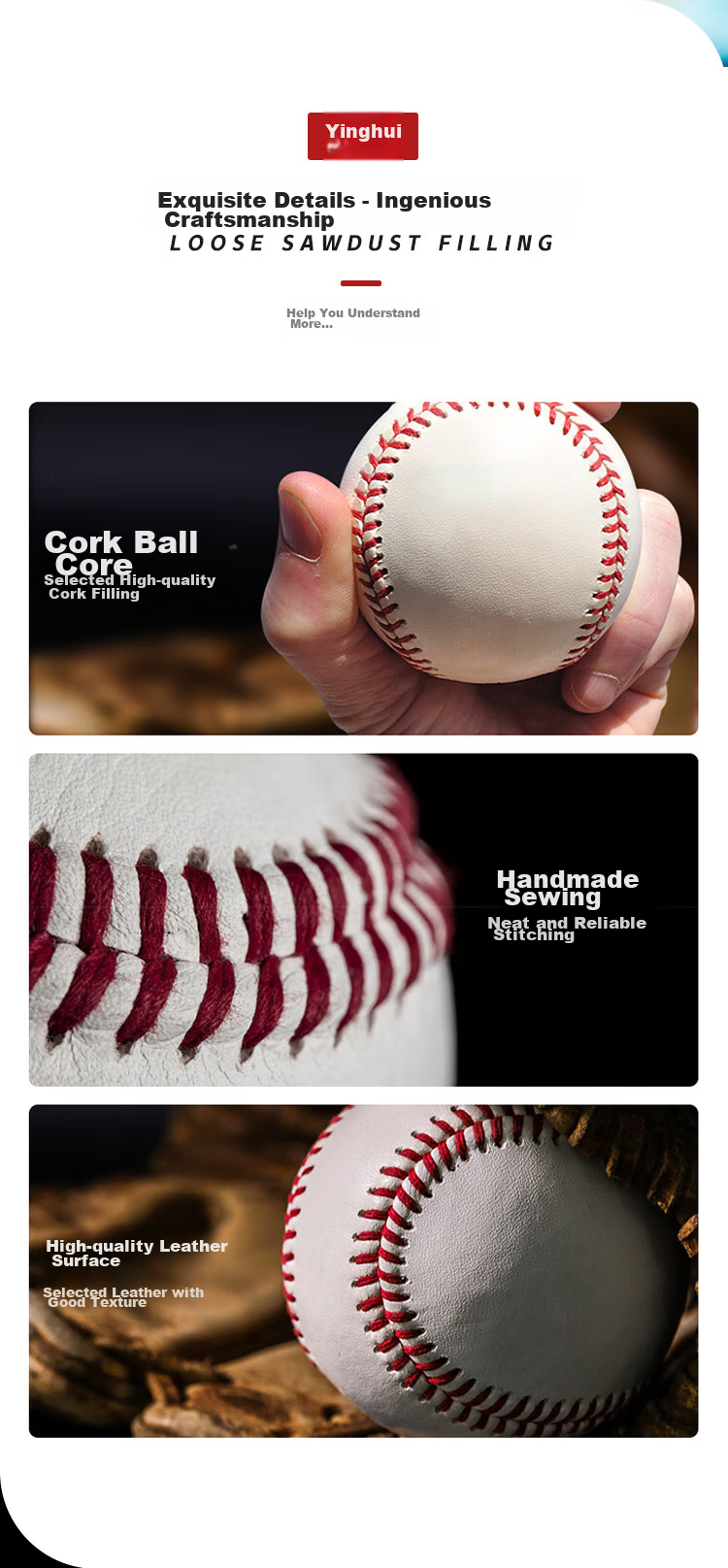INVUI 10-Inch Soft And Hard Solid Baseballs for Primary And Secondary School Students' Training And Exams, Pack of 2 5