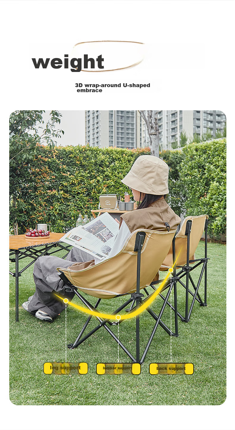 Woteman Folding Chair, Director's Chair, High Back, Quilted, Outdoor Camping, Picnic, Leisure Fishing Chair, Large G76372 8