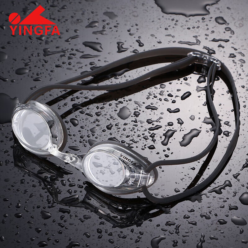 YINGFA Swimming Goggles, High Definition Anti-Fog, Racing Competition Training, Small Frame, for Students And Men And Women, Swimming Glasses Y570AF Transparent Black